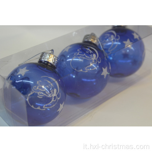 Sfere di plastica per ornamenti natalizi